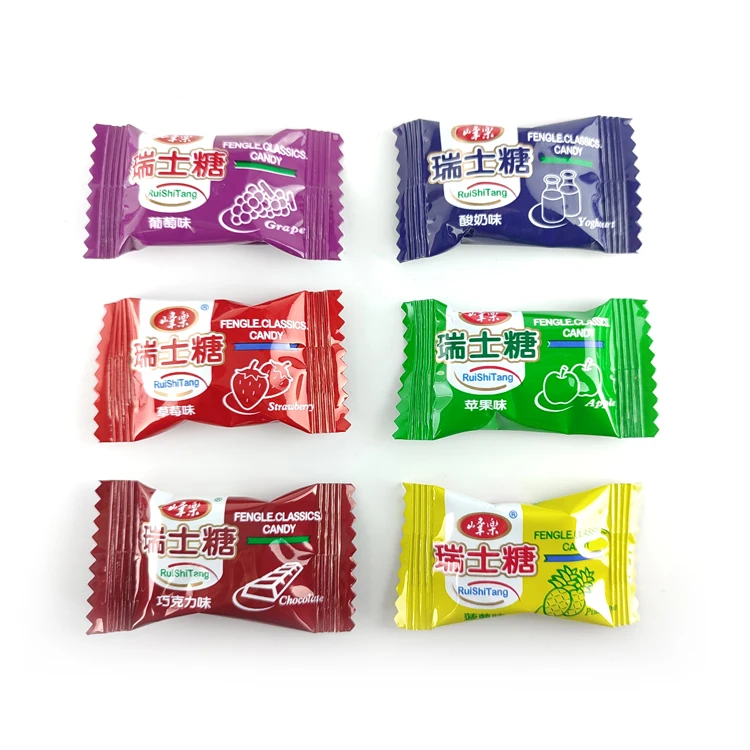 Best Quality Assorted Fruity Flavors Gummy Colorful Delectable OEM Service Cheap Soft Chewy Milk Candy