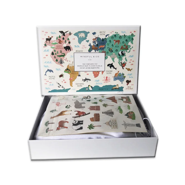 Custom printing recycled 48 pieces giant floor puzzles for kids