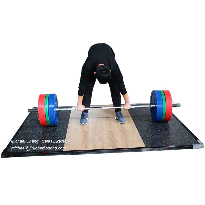Weightlifting platform powerlifting rubber floor tiles 40mm thick