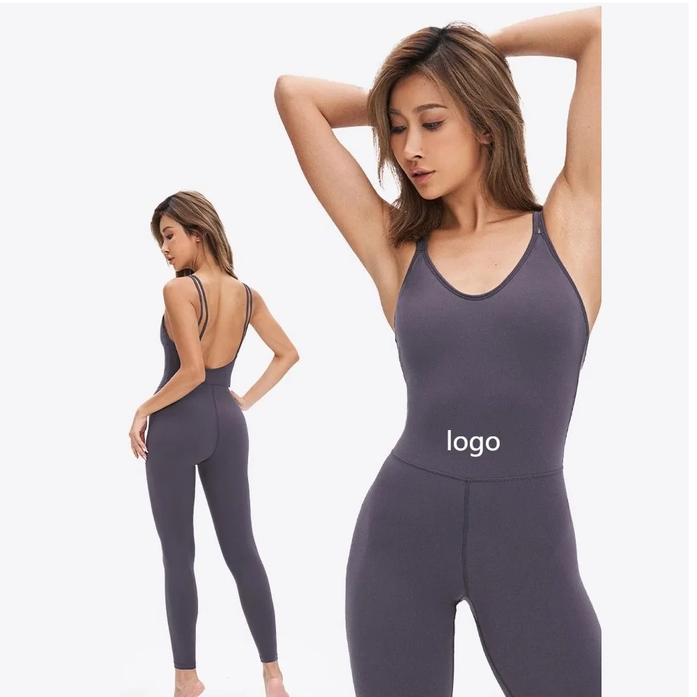 Gym workout set Sexy deep UBeauty back one-piece yoga workout clothes for women Running sports fitness dance training pant women