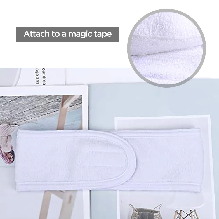 Custom Logo Terry Cloth Hairbands Facial Makeup Washing Face Headband Skin Care Beauty Salon Spa Headband For Girls