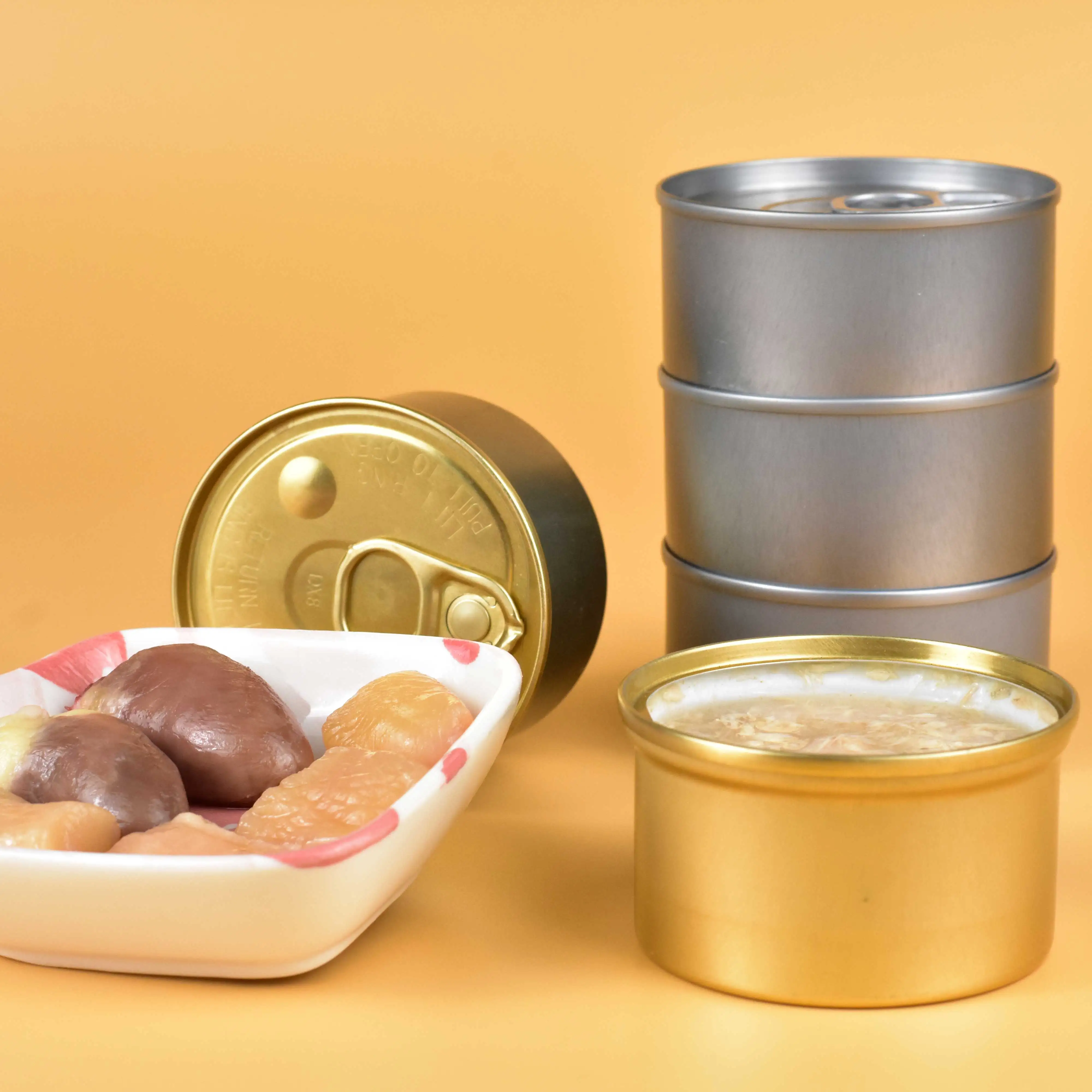 Customized Wet dog food Can for Pet Studio, Chicken, Salmon, and Beef Flavored canned white meat cat for Free Samples