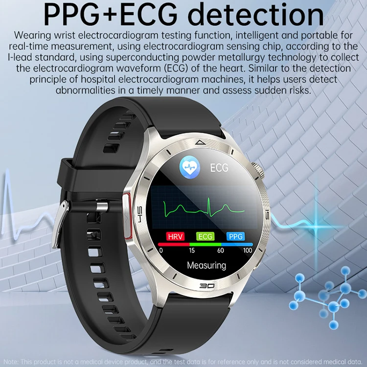 2025 New CES Sleep Monitor Wrist Band Watch JT600 Health Blood Oxygen ECG Smart Watch 1.46inch Round Bracelet with SOS Calling