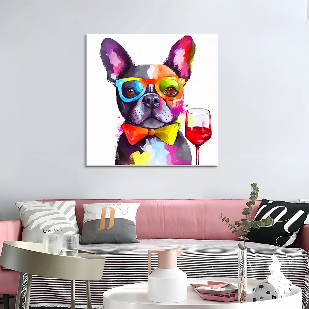 Custom DIY Animal Painting By Numbers Colorful Cat Oil Paint By Number Kits Room Decor Paintings and Wall arts