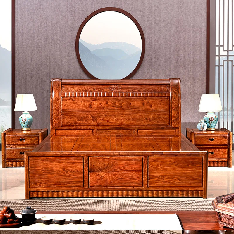 
bed frame with storage wood chambre letto matrimoniale cama casal karyola recamara cajoneras de almacenaje comodino arredo 
