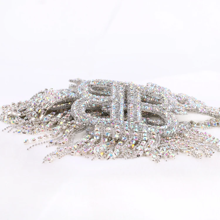 Accept custom 3D crystal rhinestone letter patch, DIY ironing logo for clothing shoes and hats