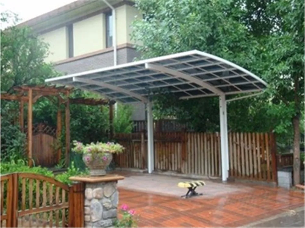 Patio rain shelter protection aluminium 5m x 3 meters carport metal garden shed prefab garage