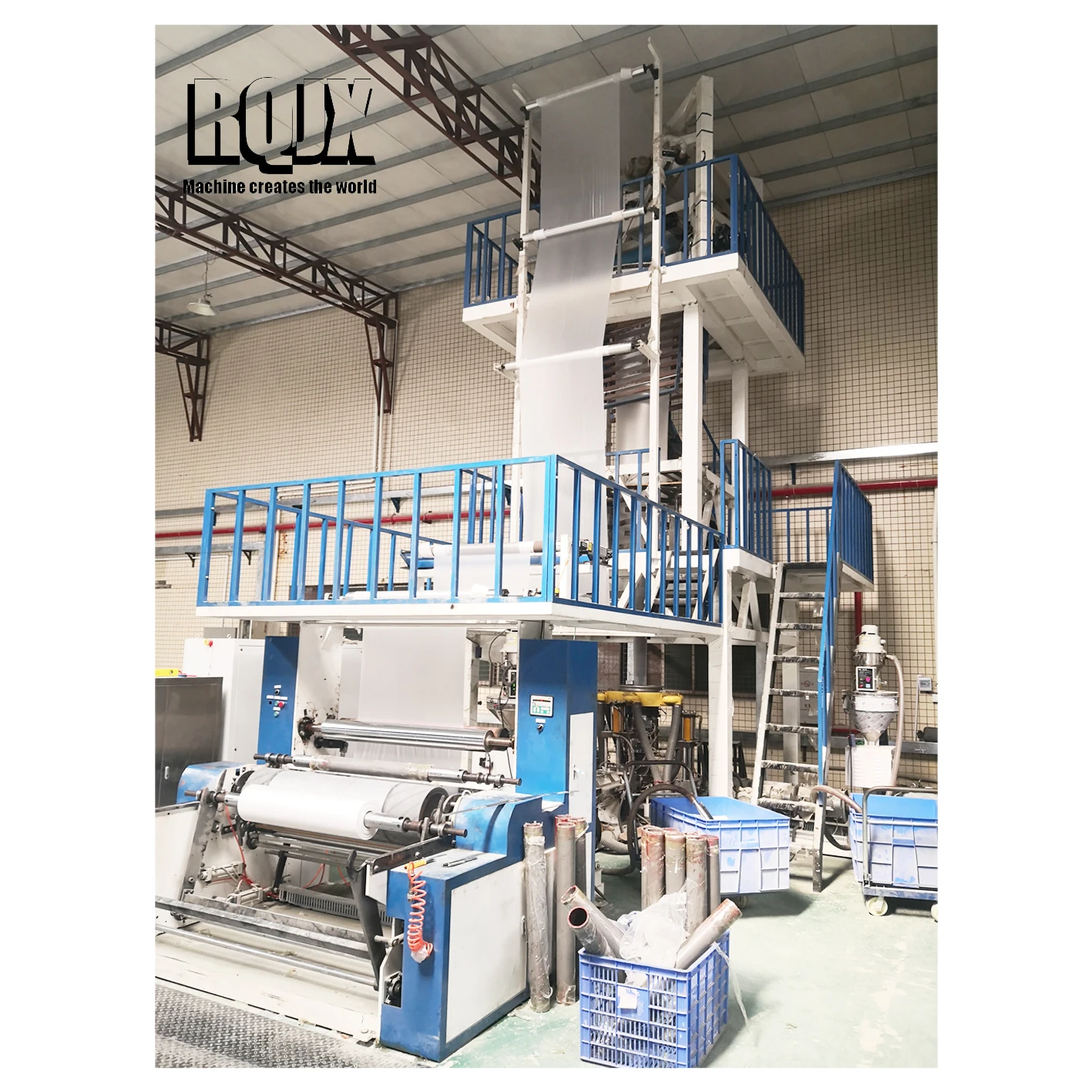High Speed ABA Biodegradable HDPE LDPE PE bio polythene film blowing machine extruder