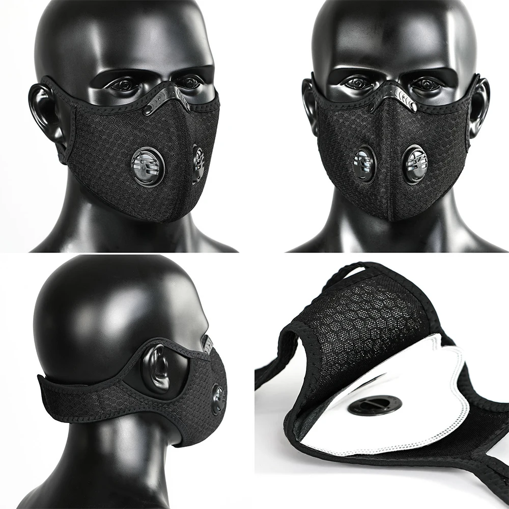  Спортивная моющаяся хлопковая маска для лица TENNEIGHT Pm 2 5 с фильтром из активированного угля бега тренировок