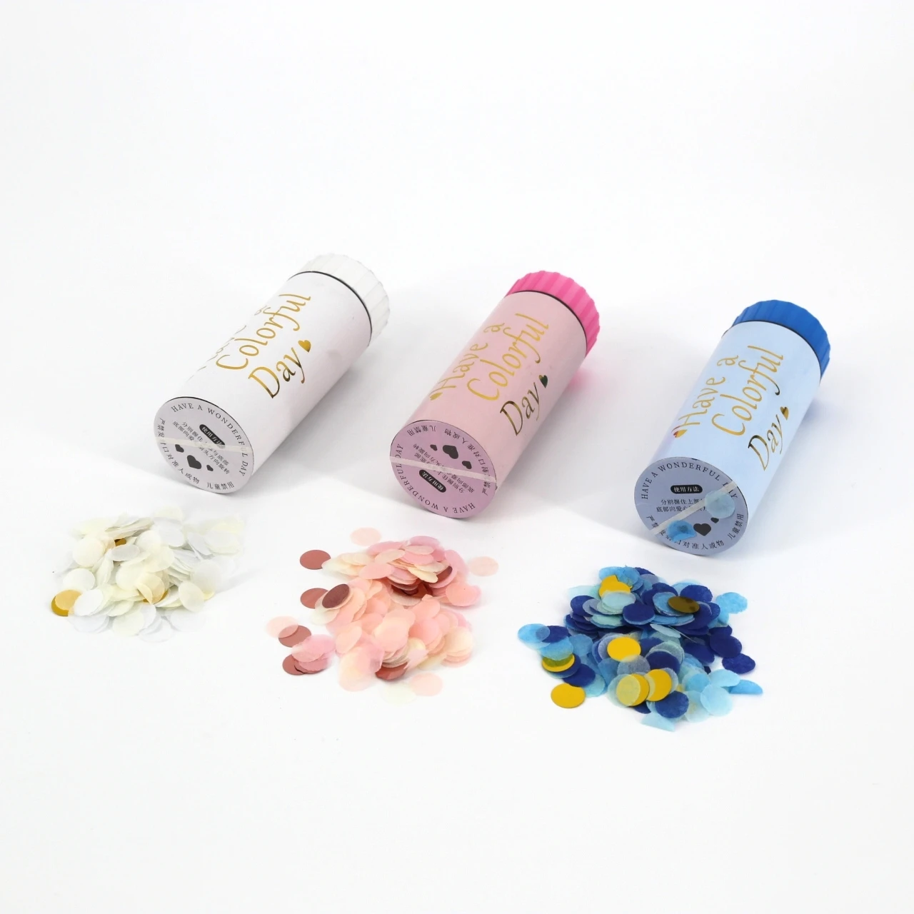 Partycool Custom Biodegradable Rose Gold Paper Confetti Gun Launcher Popper Gender Reveal Confetti Shooter Powder Cannon Party