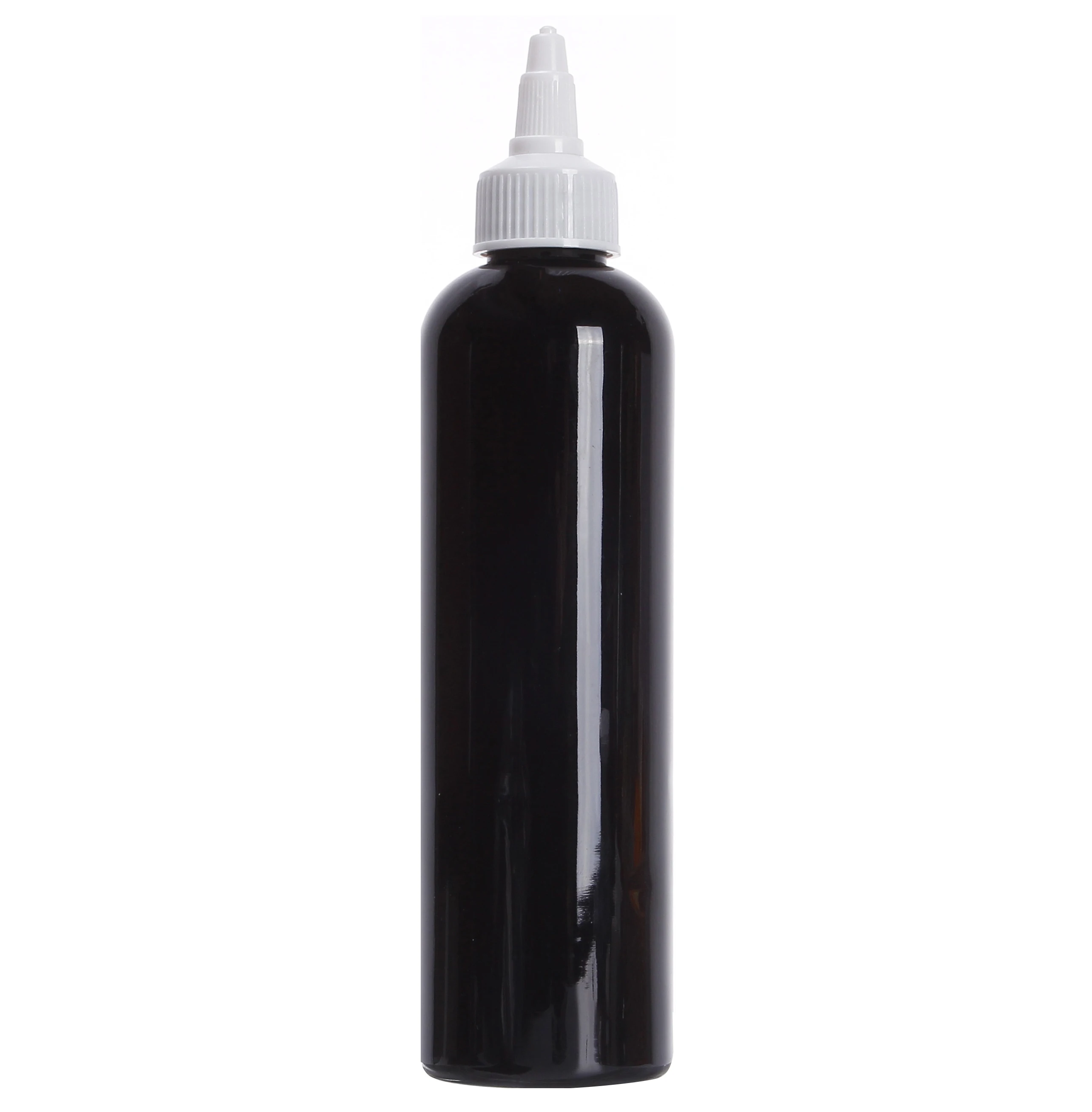 2 oz 4oz 6 oz 8 oz Cosmo Bullet Bottle Empty PET Plastic Bottles W/Black Yorker Twist Cap Squeeze Top