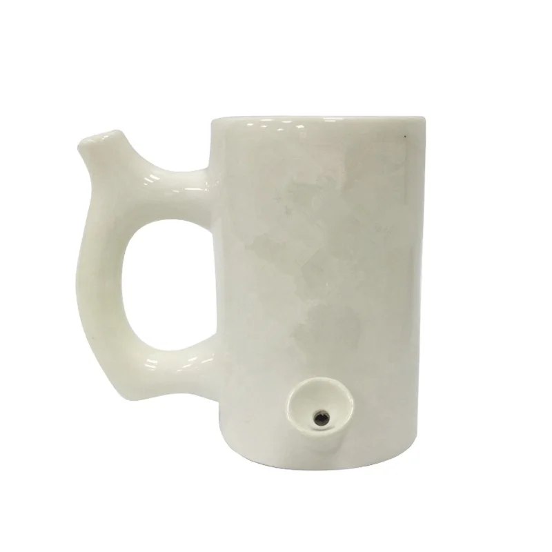Manufacturers Funny Ceramic Wake and Bake coffee mug ceramic Smoking Pipe Mugs
