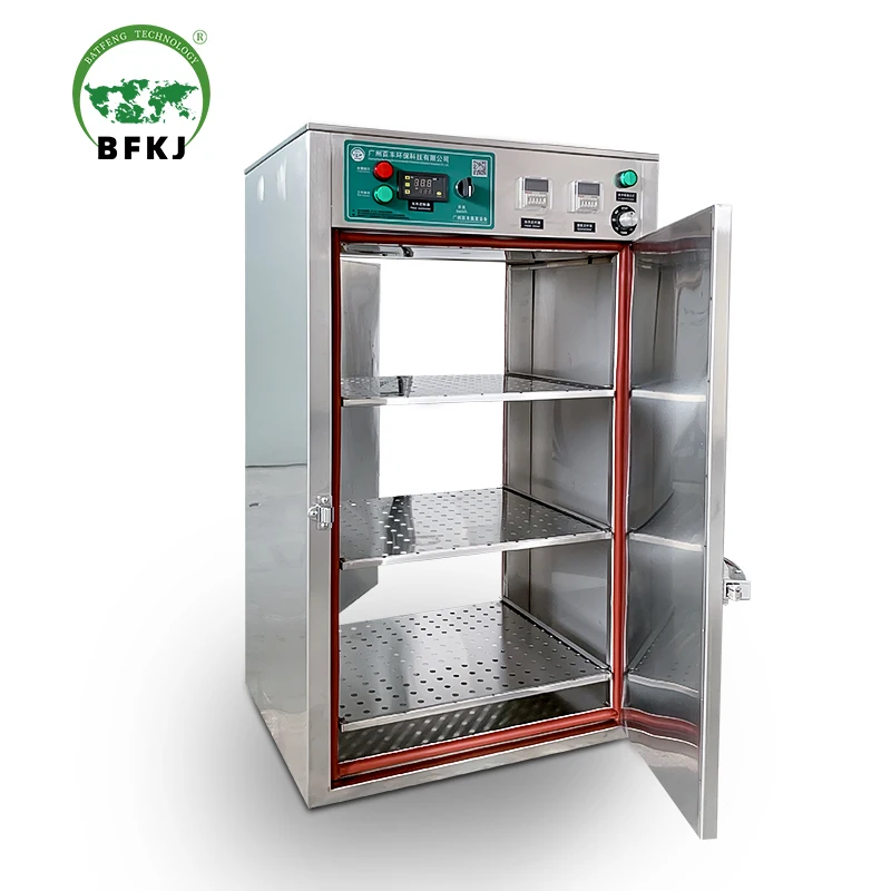 Work clothes bottle tableware and Archives drying ozone disinfection cabinet with  two Front and rear door