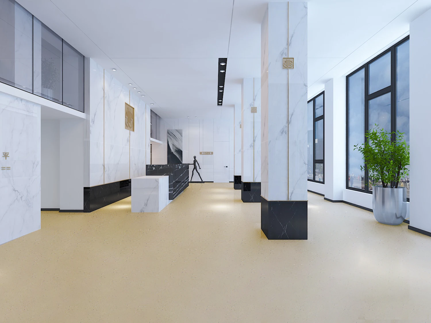 PVC Commercial Industrial Waterproof Floor for School, Hospital, Office