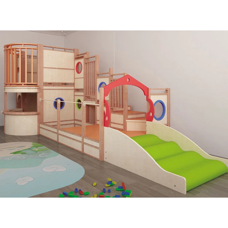 Canada Trending Toddler Corner Play Loft with Mirror Indoor Sensory Play Wooden