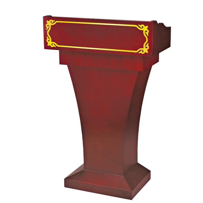 Modern Mahogany Hotel Rostrum Lectern Stands Church Pulpit & Reception Counter Registration Desk for School Mall & Hall Use