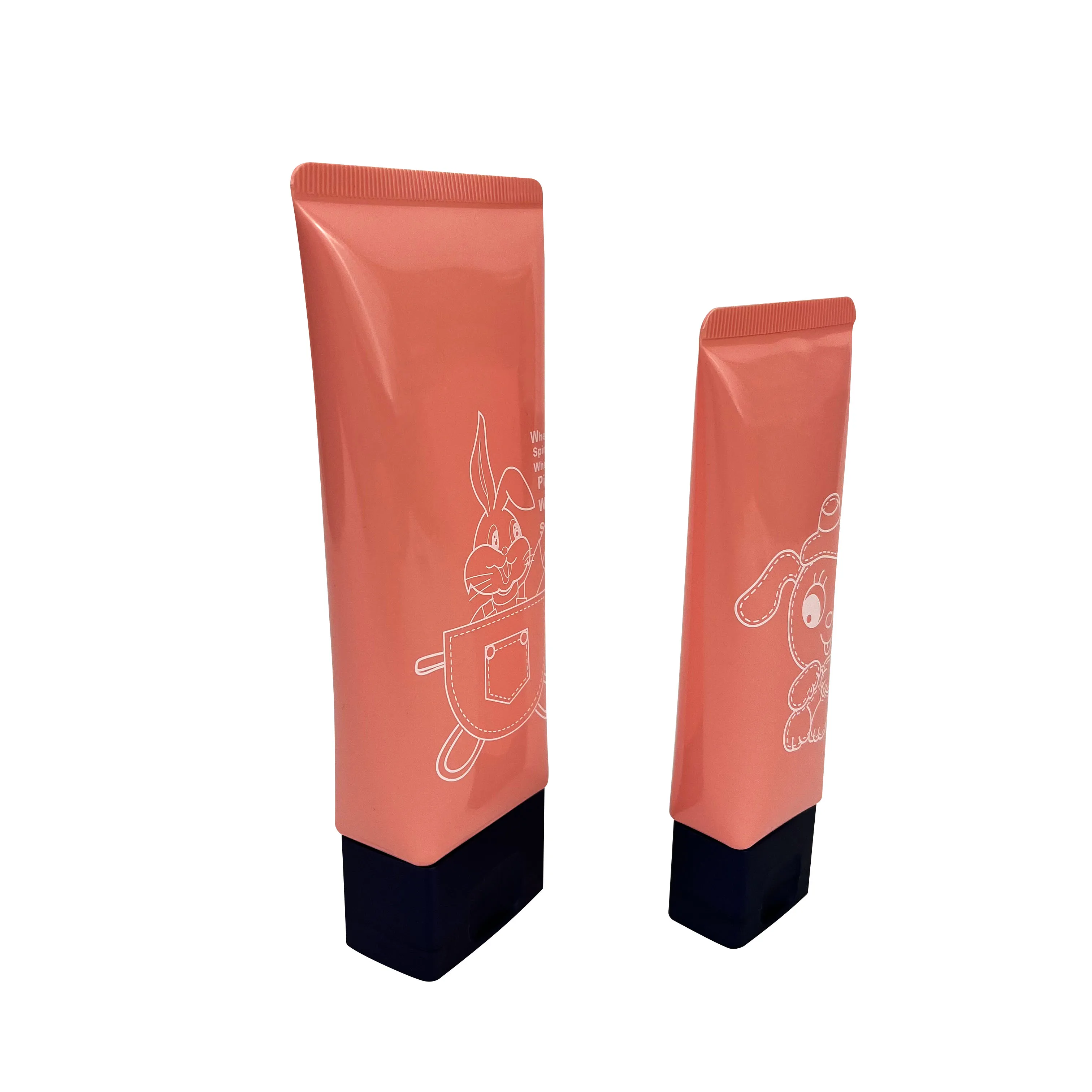 Unique eco friendly empty PCR plastic square shoulder squeeze cosmetic tube packaging