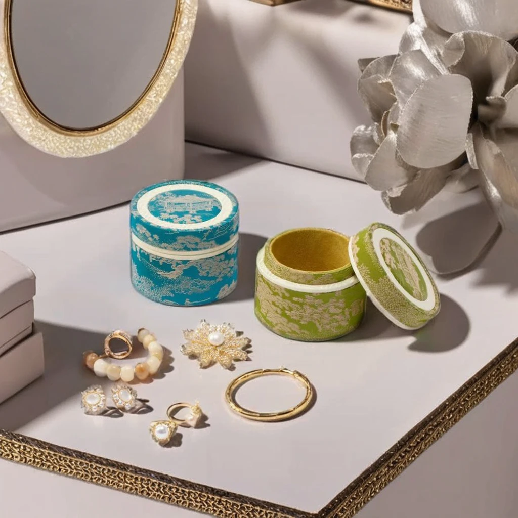 High-End Small Mini Cardboard Jewelry Box Luxury  Gift Box for Rings and Bracelets
