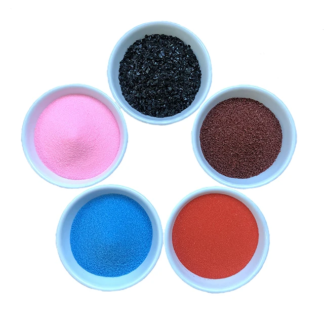 Окраска песком, эпоксидный пол, ландшафтные материалы, инфицированные цветным песком