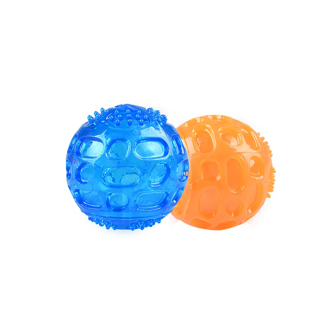 Hot Selling Chew Toy Durable Bite Resistant Chewing Ball For Dogs Interactive Squeaker Teeth Cleaning Outdoor Training Ball