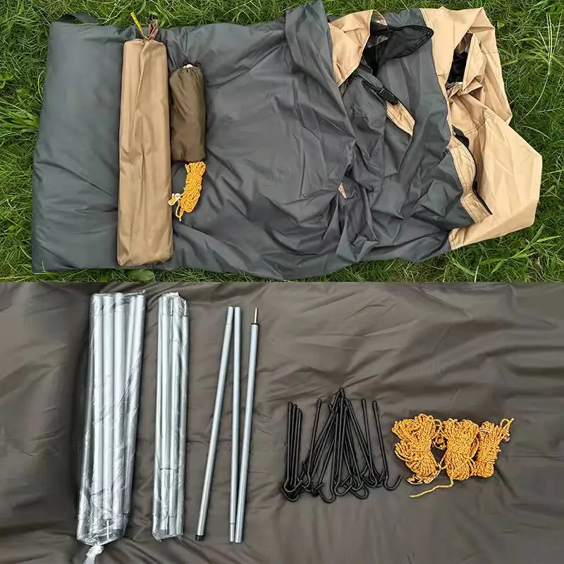 Drop stitch material hard luxury living resort  portable inflatable big camping tent for camping