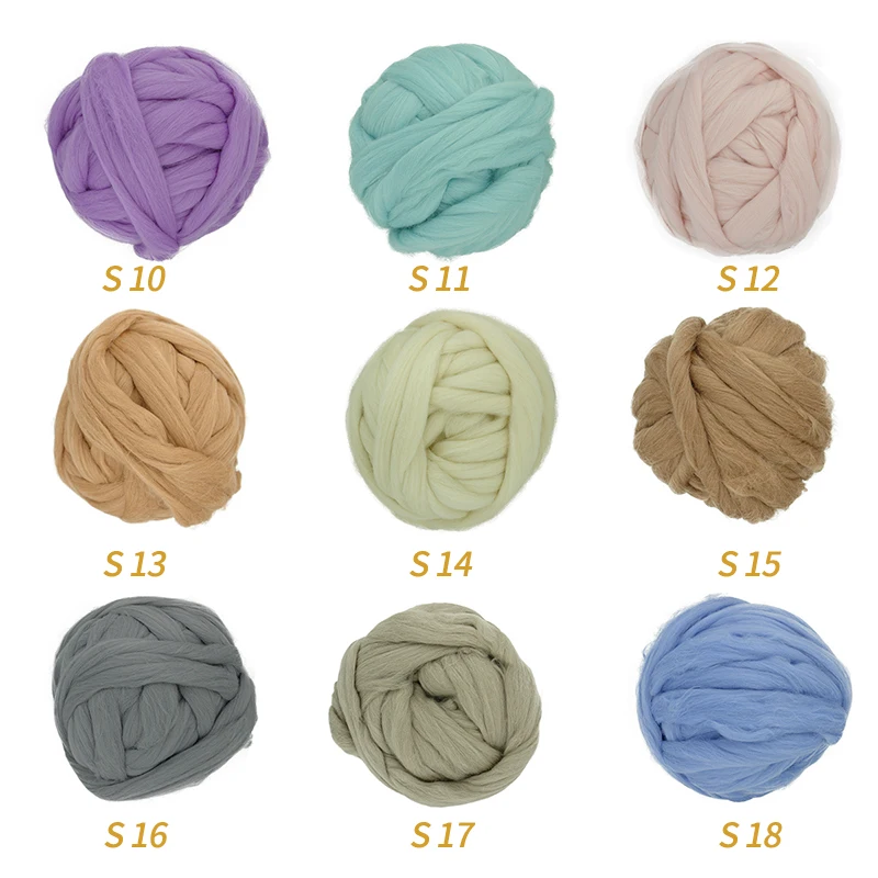 Charmkey High Quality Super Chunky 100% Merino Wool Yarn for Hand Knitting