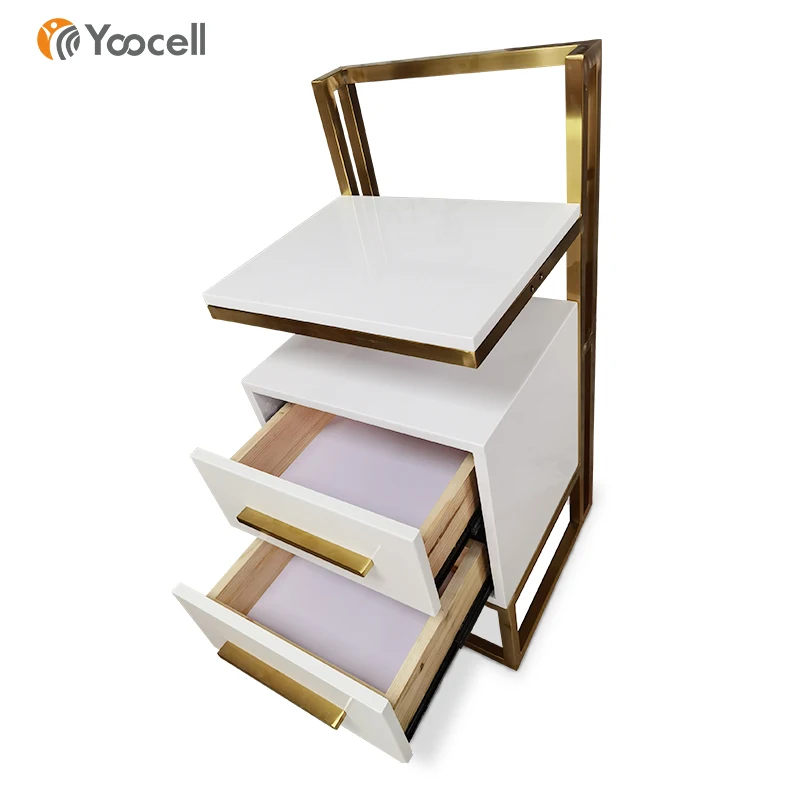 Beauty and elegant hair salon equipment and price with hair salon trolleys with stainless steel frame