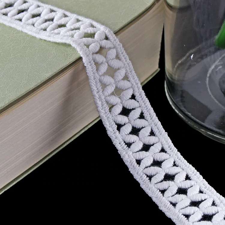 Factory High Quality Pure Cotton Lace Trim 2.1CM Bilateral Lace Accessory Decoration For Textiles Women Dress Curtain