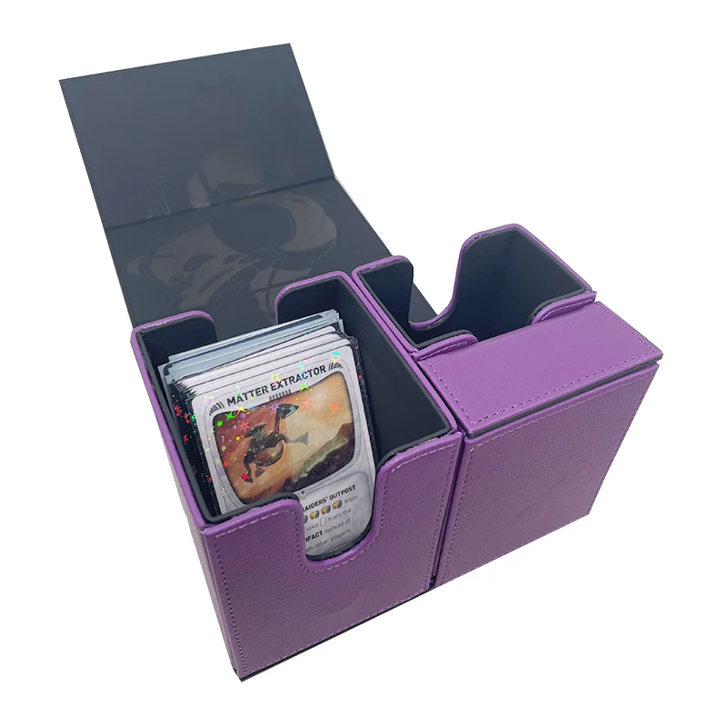 Premium Quality Deck Box Leather Trading Yugioh Collecting Board Game Accessories Card Deck Box