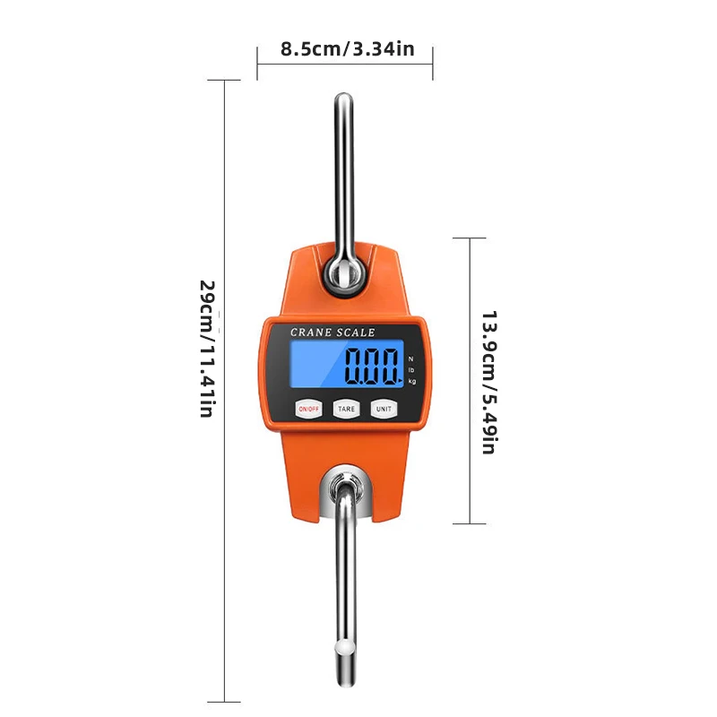 300kg Portable Balance Electronique Weight Travel Parcel Crane Scale Bascula Scales Digital Weighing Luggage Hanging Crane Scale