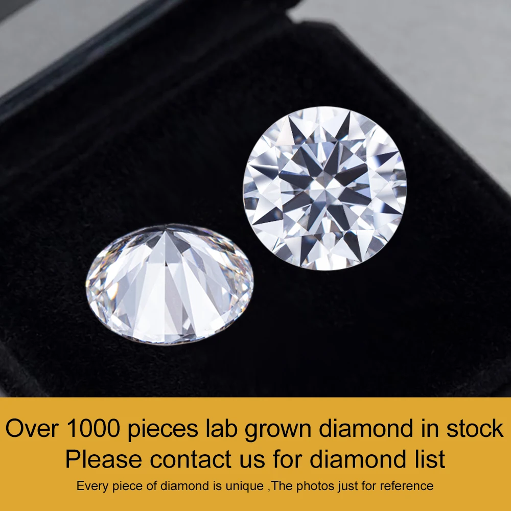 HPHT Lab Created Round Synthetic Loose Diamonds Wholesale Price GIA IGI Certificate White Real CVD Grown Diamond 0.5-1 Carat