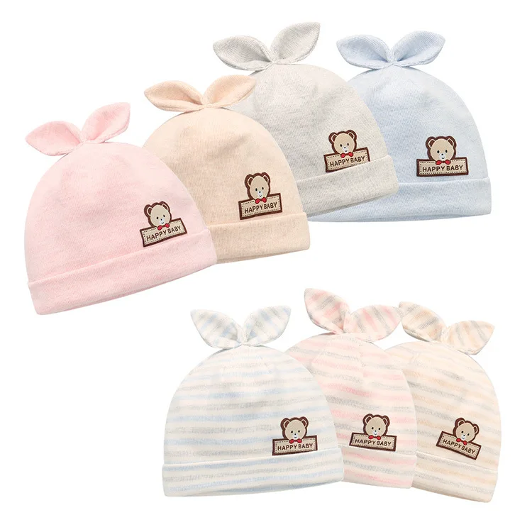 100%Cotton knitted baby beanie hat Wholesale