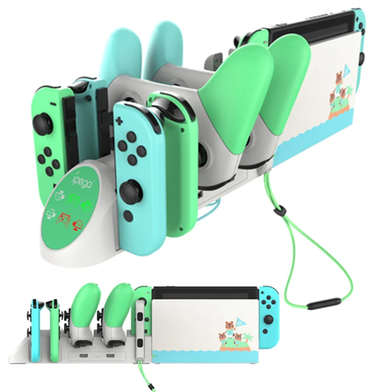 9 in 1 Charging Stand with LED indication for Nintendo Switch Pro Controller Fixed Charger Charging Dock Station