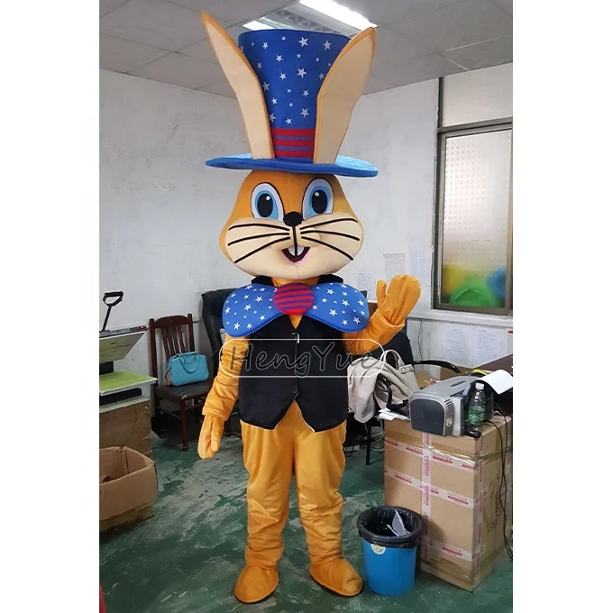 Rabbit Bunny Mascot Costume Cosplay Dress Customized Easter Rabbit Costume Carnival Halloween Christmas Advertising Promotion