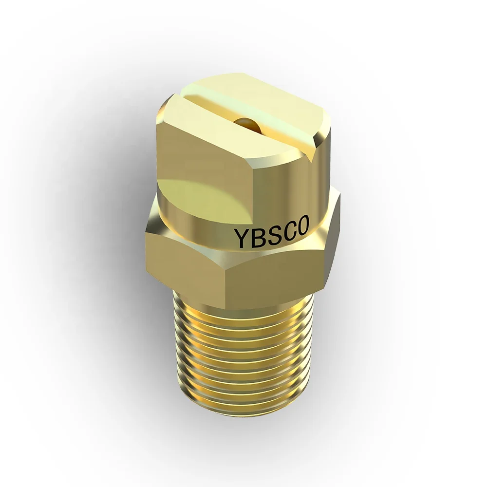 HU 1/8 nozzle Brass material H1/8U HB1/8U Flat spray pattern distributes the liquid as a flat- or sheet-type