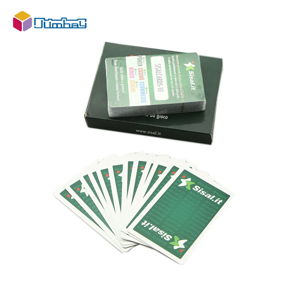Good quality double deck best selling brand poker cards advertising poker type logo playing cards