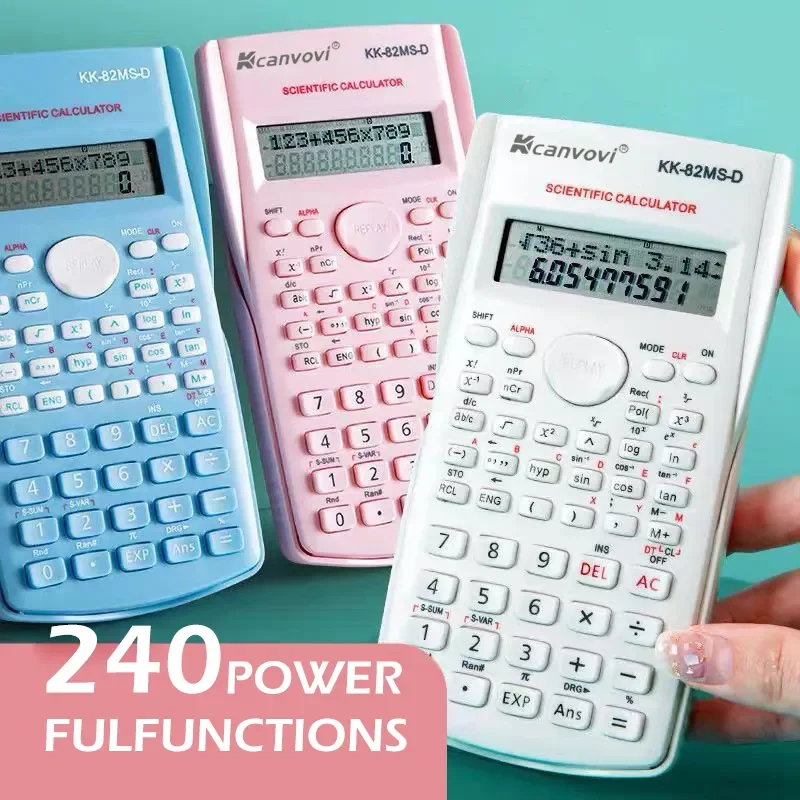 School Examination 12 Digits 240 Functions Student Calculator Electronic Advanced Mathematics Scientific Calculator