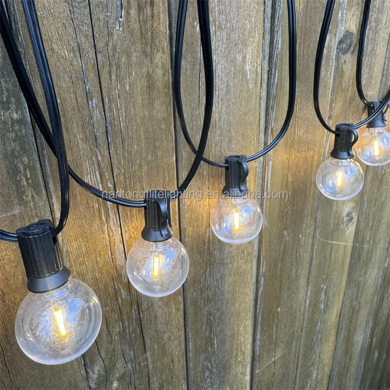 HOT SALE 25FT 50FT 100FT G40 Globe LED String Lights for Outdoor Wedding Party Patio Use