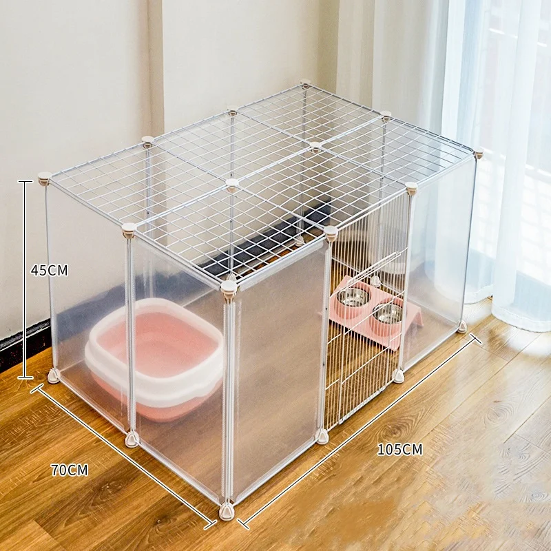 Pet Cage Fence for Dogs Hot Selling 47cm Height Cat Fences Pets Durable Portable Transparent Indoor Outdoor Pet Cages Dog House