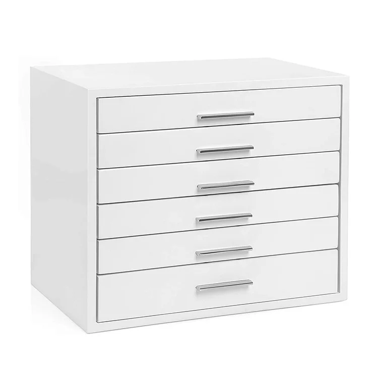 
Luxury High Quality Leather Large Jewelry Box With Six Drawers BigJewelry Storage Box 