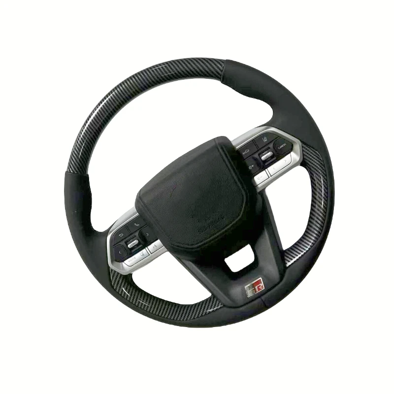 Upgrade NEW GR Steering wheel Custom style steering wheel Style Steering wheel For Toyota HILUX Full leather Steering whee