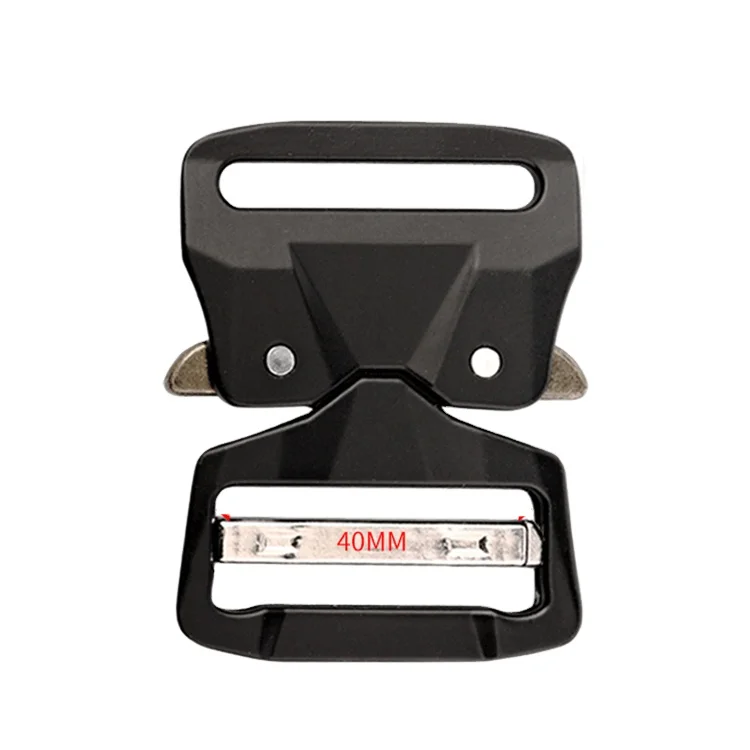
40mm Heavy Duty Metal Coat Adjustable Black Electrophoresis Belt Buckle 