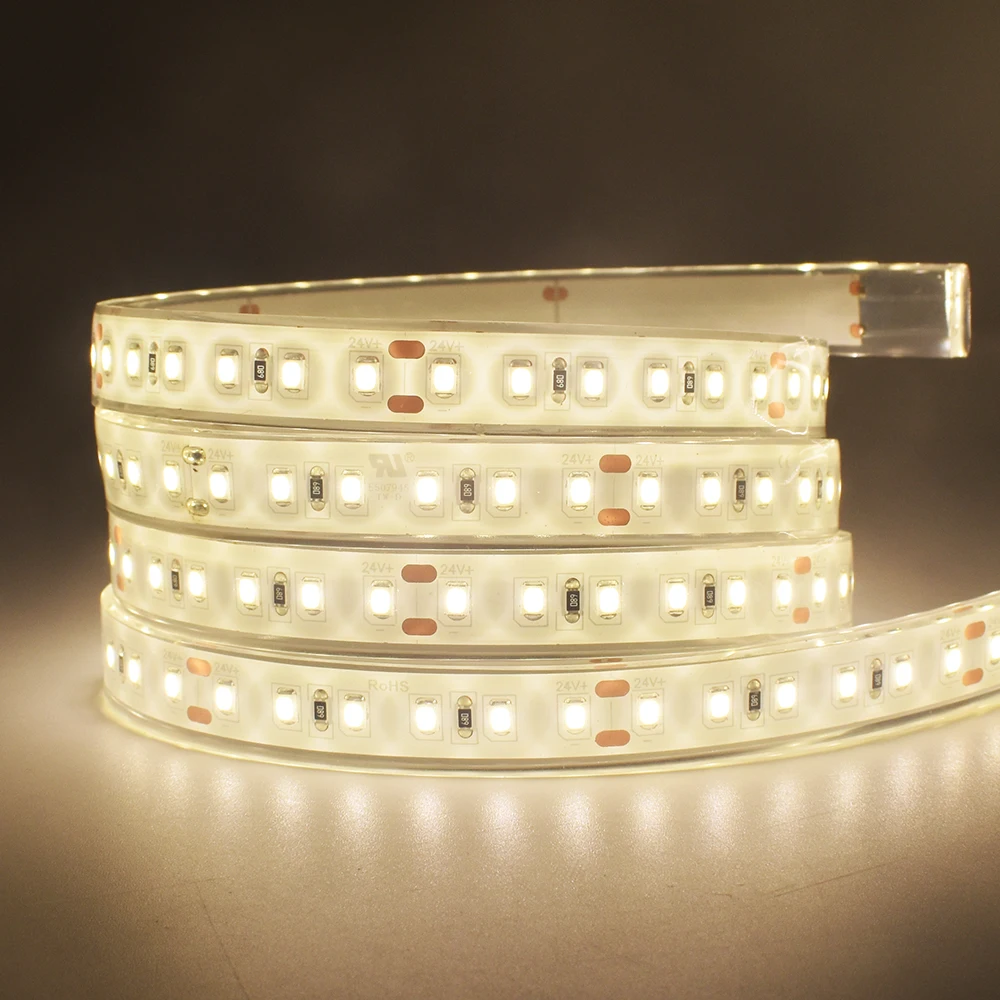 VH LIGHTING IP68 SMD2835 120leds/m DC24V Lighting Outdoor Deck LED Light Strip Warm White Step for Swimming Pool