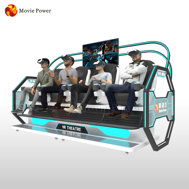 Кино Power - VR семейство 9D кино 4 сиденья американские горки Виртуальная реальность 9dvr стул езды на движении
