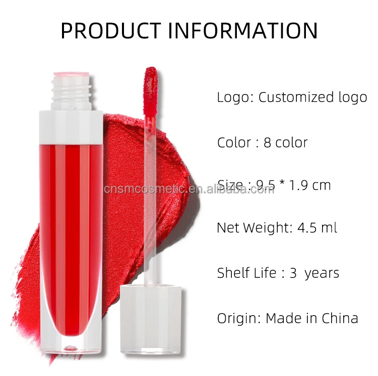 A4 Vegan lipsticks logo customize brand matte makeup lipstick matte liquid lipstick vendors