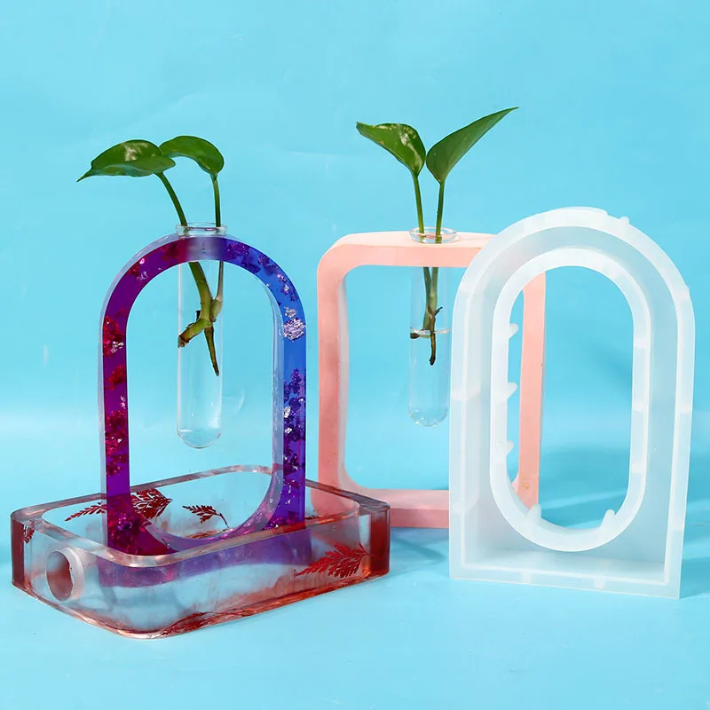 , Tube Flowers Bud Vase Mold for Plants, Resin Mold Silicone Epoxy Resin Vase Mold for Plant Propagation Station