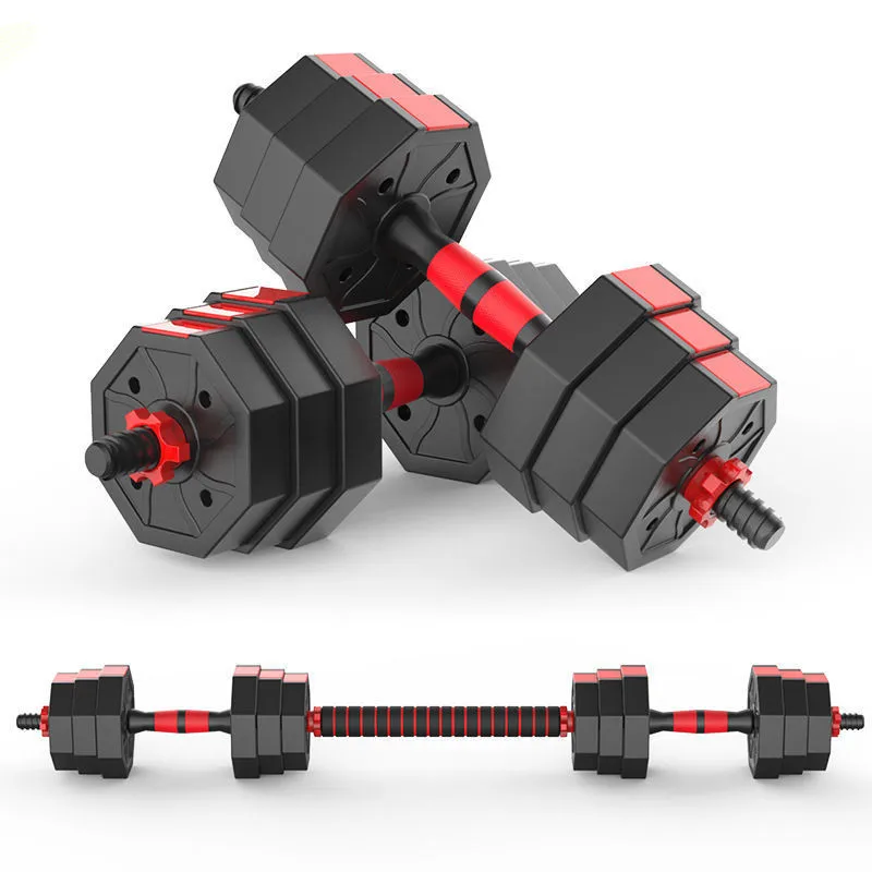 Multi-Shape 2 in 1 Barbell Dumbbells Exercise 10KG 15KG 20KG 30KG 40KG Environmental Protection Cement Material Dumbbells Set