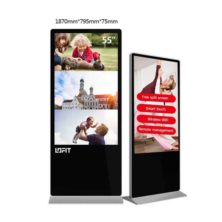 55 inch Factory Direct Supply Digital Signage Floor Android Wifi LCD Advertising Player Display