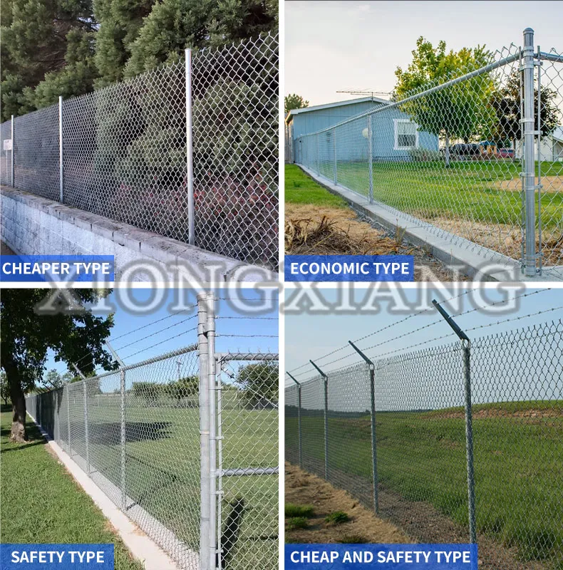 China Factory Hot Dip Galvanized 50X50mm Chain Link Fence Roll  Mesh Fence Chainlink Fence Wire For Garden