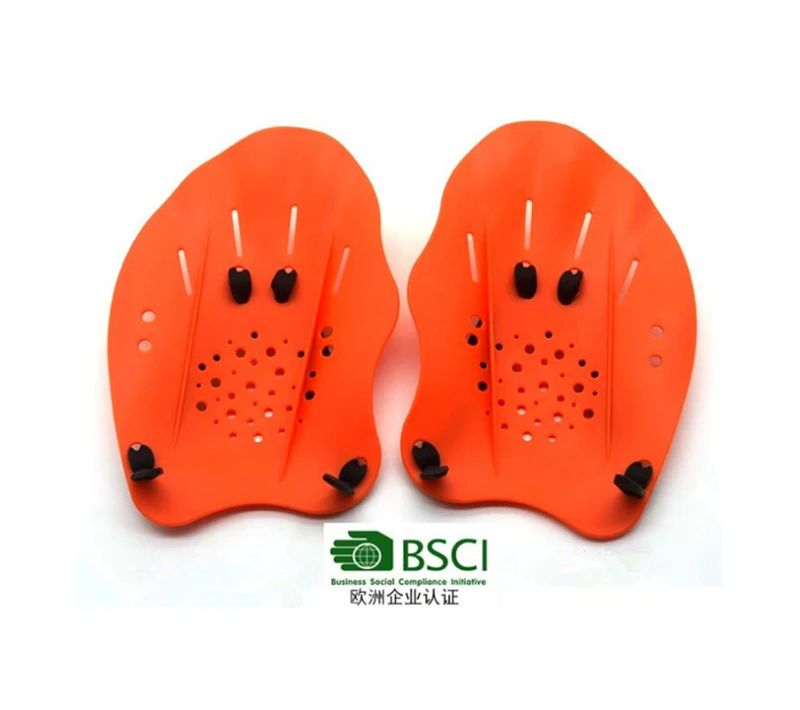 Wholesale Custom Swimming Paddles Training Adjustable Hand Webbed Gloves Pad Fins Flippers Swim Training Paddles Glove